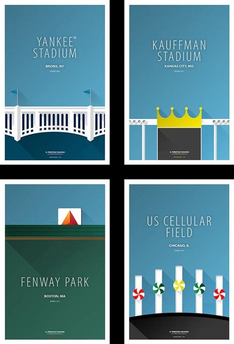 Minimalist Baseball Stadium Posters Sports Graphic Design Graphic Design Cards Stadium Design