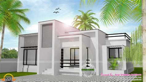978 Sq Ft Flat Roof Single Floor Home Kerala Home Design And Floor