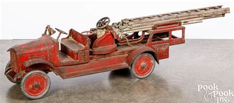 buddy l pressed steel aerial ladder truck sold at auction on 16th march pook and pook
