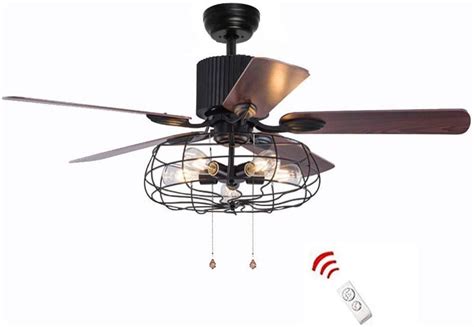 Hunter 51081 fan newsome ceiling fan with light, 42″. 2020 52 42 Inch Retro Industrial Ceiling Fan With Light 5 ...