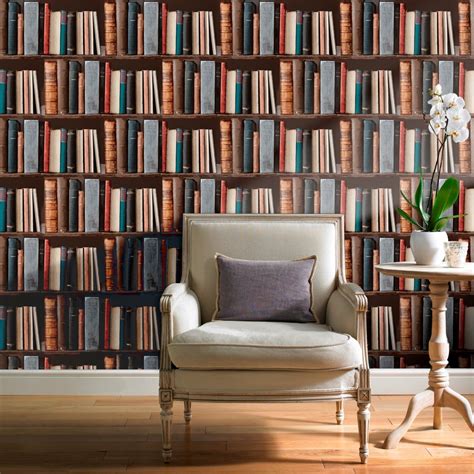 43 Library Bookcase Wallpaper