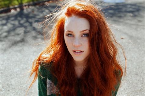 face redhead model portrait long hair red photography closeup fashion hair person