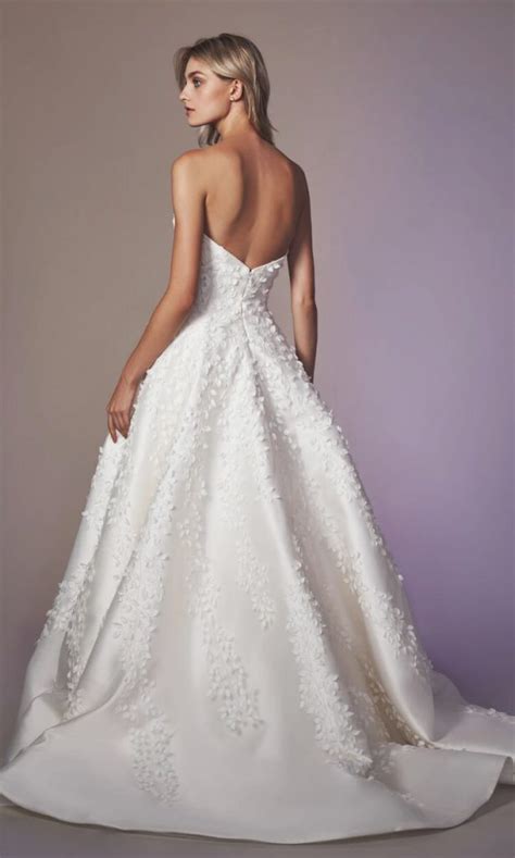 Strapless Sweetheart Neckline A Line Wedding Dress With Embroidery