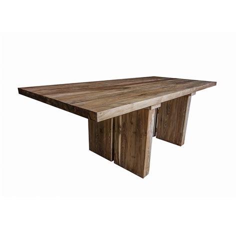 Unique Solid Reclaimed Wooden Dining Table With Solid Legs