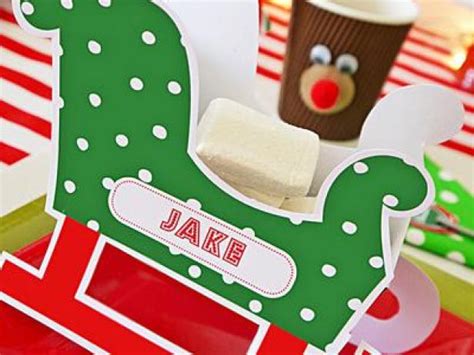Make Personalized Sleigh Place Cards Hgtv
