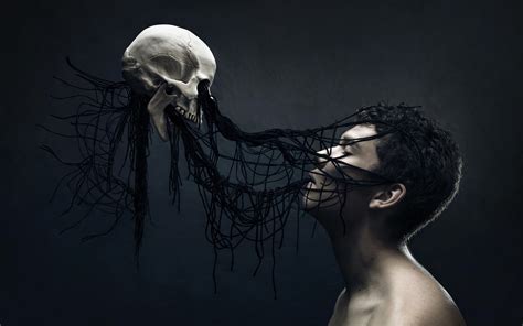 Wallpaper Men Illustration Digital Art Fantasy Art Spooky Skull