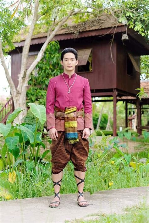🇰🇭 cambodia handsome man in traditional costume 🇰🇭 ️ cambodia outfit เสื้อผ้า ผู้ชาย สไตล์ไทย