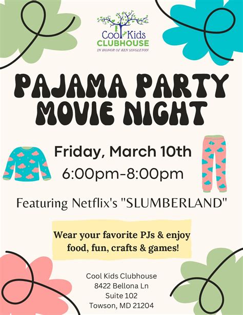 Pajama Party Movie Night Cool Kids Campaign