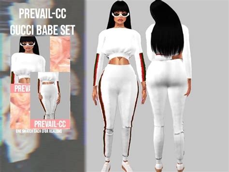 Prevail Cc Gucci Babe Set Sims 4 Sims 4 Clothing Sims 4 Cc Kids