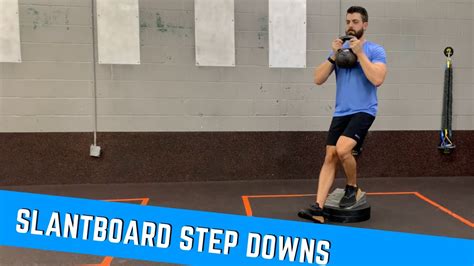 slantboard forward step downs weighted youtube