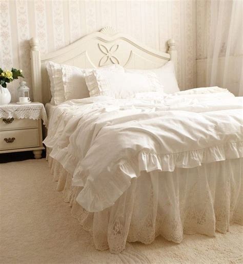 Newchic offers best cotton bedding sheets online, including king size platform bed set, queen size luxury bed sheets, full size bed comforter sets and twin xl bedding set. Made to Order: Fairy Tale Double Layer Off White Lace Bed ...