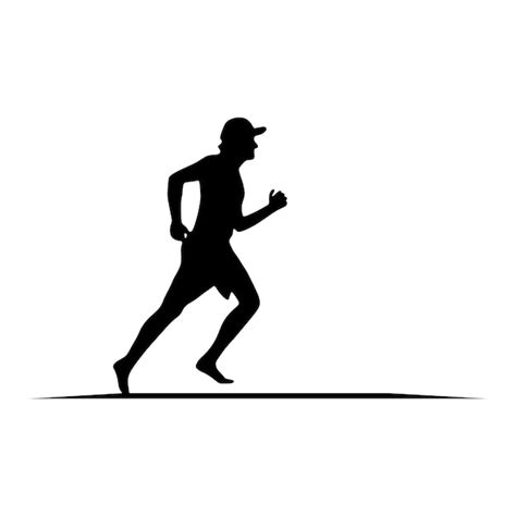 Premium Vector Running Man Silhouette Vector Illustration