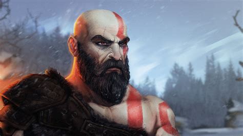 Characters Kratos The Game Kratos Fanart Figure God Of War Art