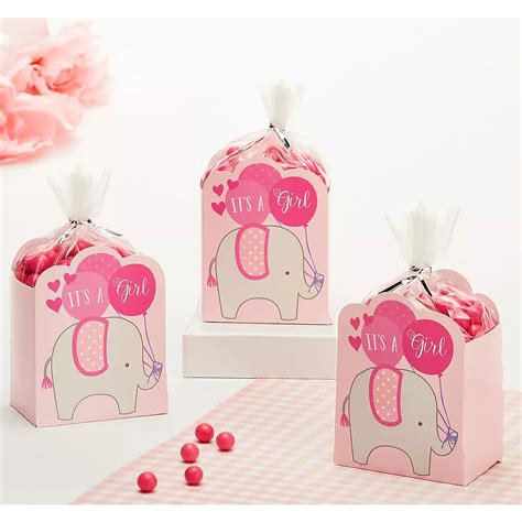 Pink Its A Girl Baby Shower Favor Box Kit 8ct Party City