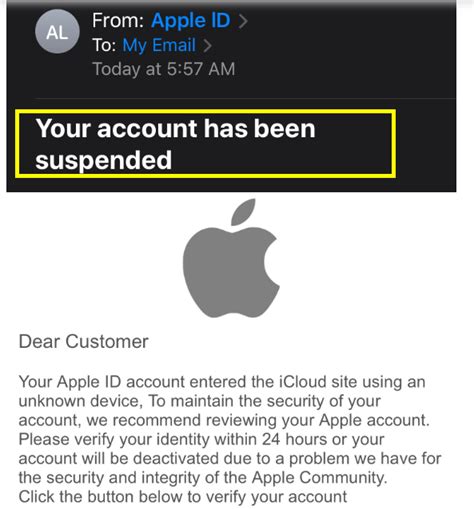 Your Account Has Been Suspended Apple Email Removal