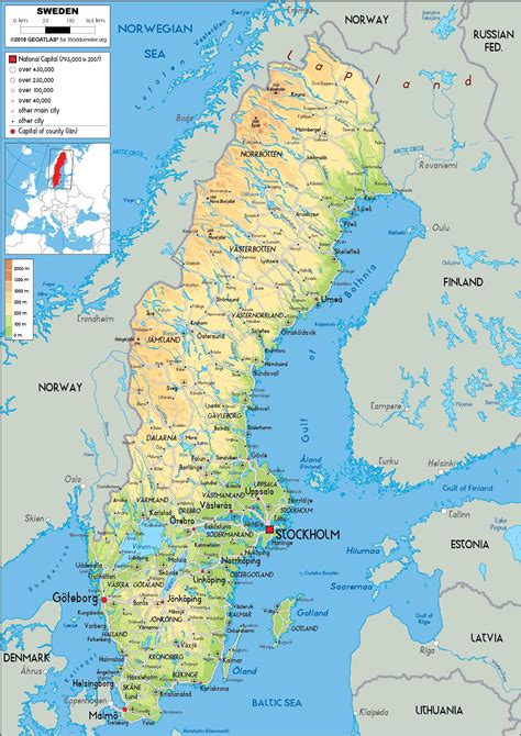 Sweden River Map Map Of Sweden River Northern Europe Europe