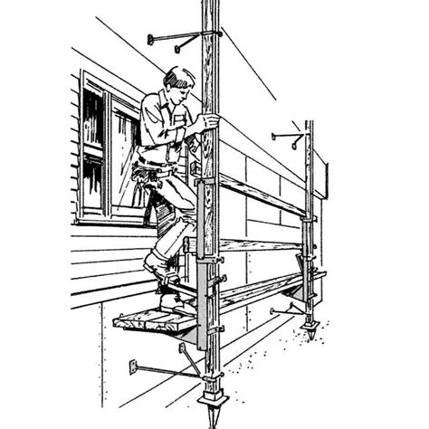 How to ink a drawing. Scaffolding Drawing at GetDrawings | Free download