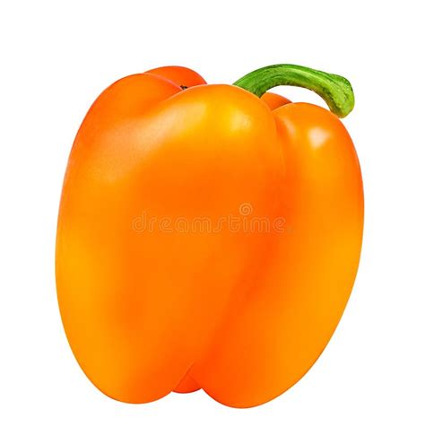 Orange Pepper Isolated On The White Stock Photo Image Of Vegetarian