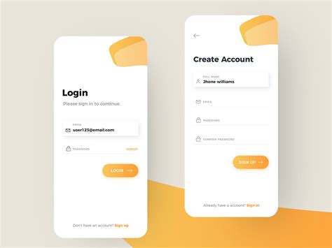 Mobile App Login Signup Ui Search By Muzli