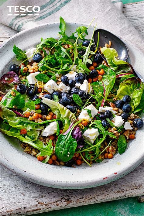 Blueberry Feta And Grain Salad Recipe Tesco Real Food Recipe