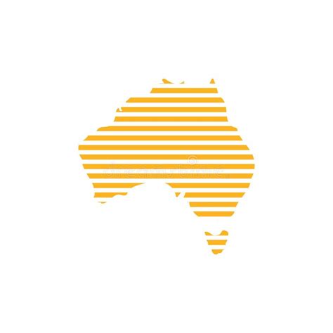 Australia Map Logo Illustration Design Stock Illustration