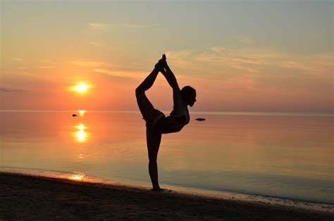 Browse Free Hd Images Of Beach Yoga Pose In Sand At Sunset