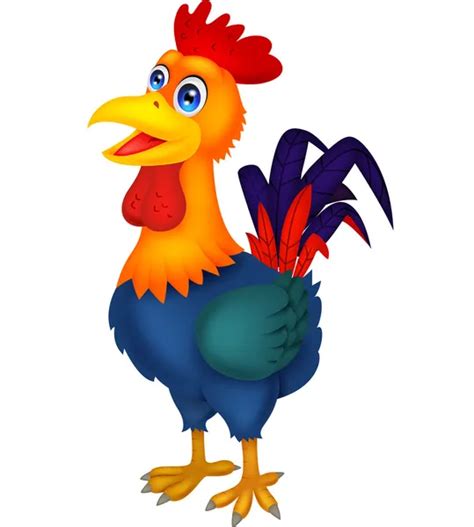 Cute Rooster Cartoon Waving Stock Vector Image By ©tigatelu 27981479