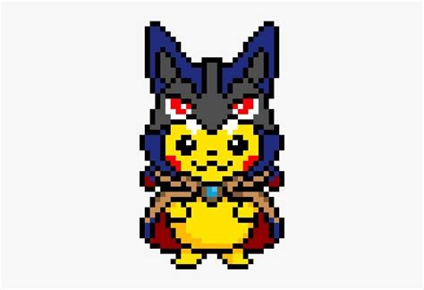 Pikachu Images Pixel Art Pokemon Pikachu Deguise En Lucario