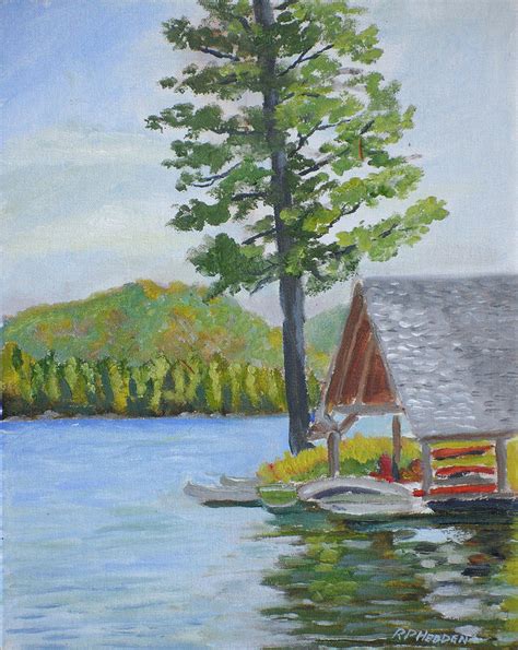 Sagamore Boathouse Arsenal Painting By Robert P Hedden Fine Art America