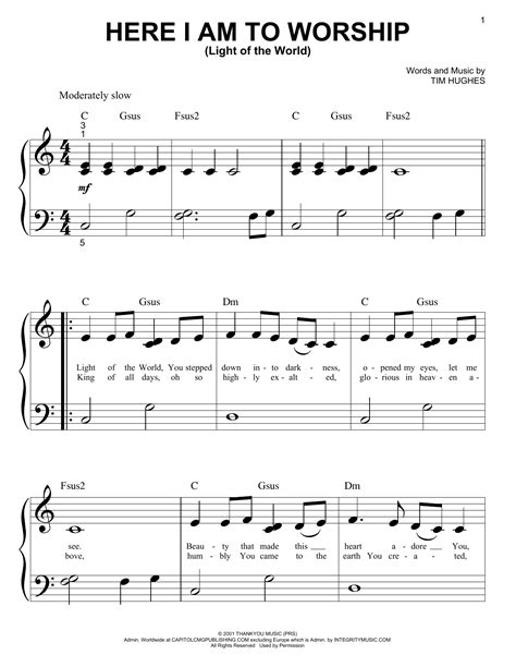 Major, minor, dominant and other categories including notes other piano techniques include playing chords in two parts (e.g. Easy Praise And Worship Piano Sheet Music - gospel sheet music musicnotes easy piano downloads ...