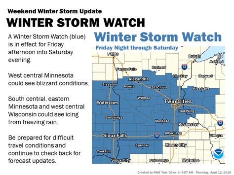 Winter Storm Watch Expanded For Friday Evening Through Saturday Evening
