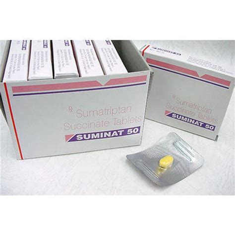 Sumatriptan Succinate Suminat 50 Mg Tablets Treatment Migraine