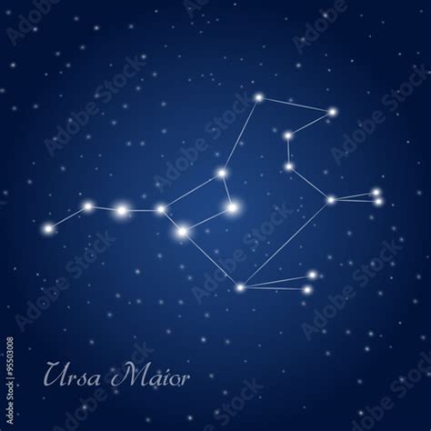 Ursa Maior Big Bear Constellation At Starry Night Sky Immagini E