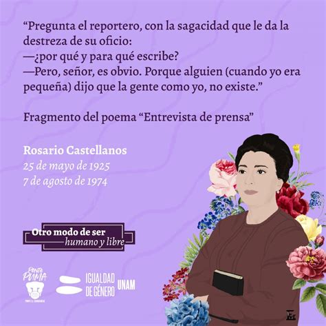 Rosario Castellanos Otro Modo De Ser Humano Y Libre Coordinación