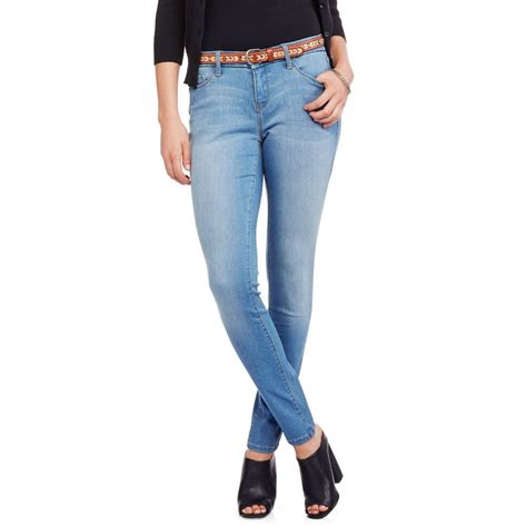 Faded Glory Womens Mid Rise Skinny Jeans With Super Stretch