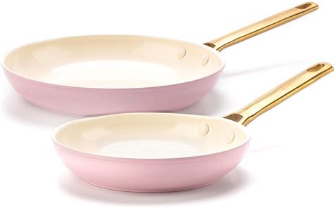 Greenpan Padova Healthy Ceramic Nonstick Blush Frying Pan Set Blush Pink Frying Pan Set 8