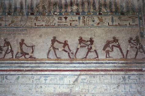 Egypt Necropolis Of Beni Hasan Tomb Of Amenemhat Mural Painting