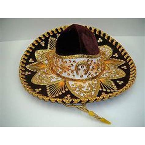 Authentic Mexican Mariachi Sombrero Hat By Salazar Yepez Black Velvet