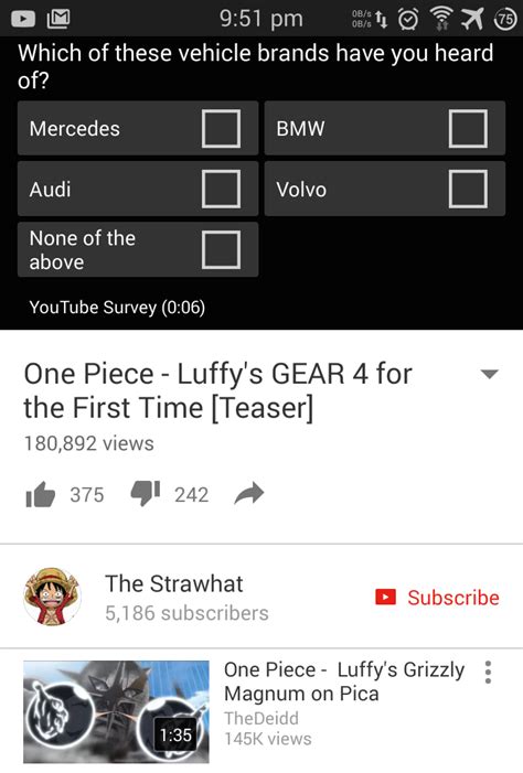 They offer more money for completing their surveys than most other survey apps. YouTube app sometimes shows surveys instead of ads