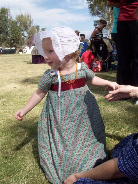 19th Century Regency Baby Or Toddler Frock Gown Historical Clothing