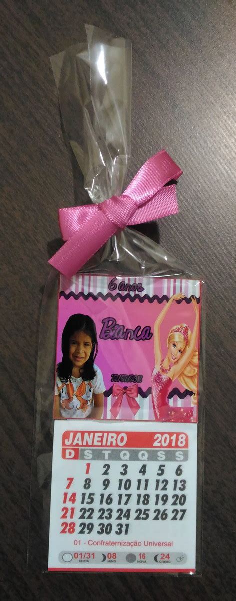 Mini Calendário De Geladeira 2023 Barbie Rosa No Elo7 Npb Produções