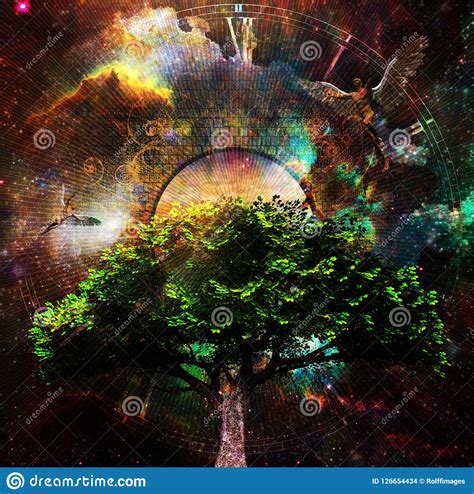 Sacred Tree Of Life Stock Illustration Illustration Of Growth 126654434