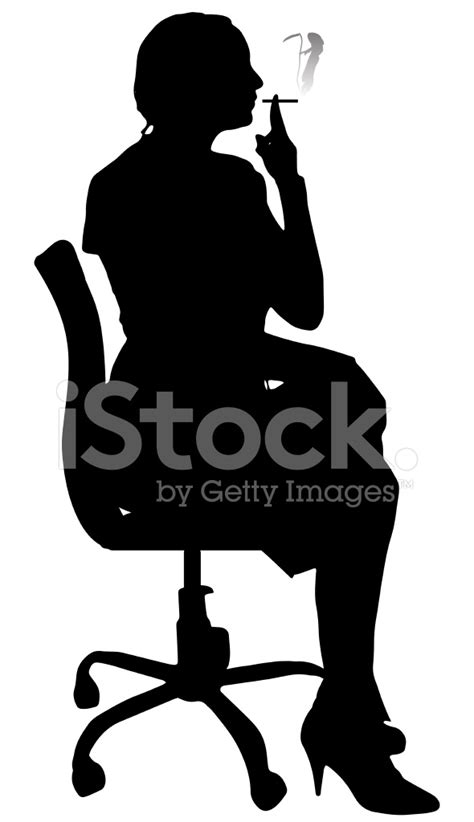 Vector Silhouette Of A Woman Stock Vector