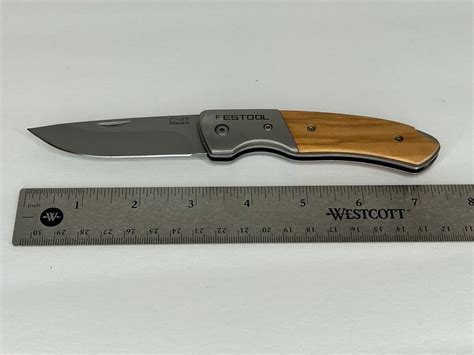 Festool Work Knife Kn Ft1 Pocket Olive Wood Rare Genuine Swag New Ebay