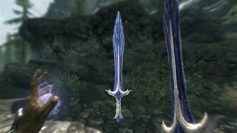 Blue Glass Sword Retexture At Skyrim Nexus Mods And Community