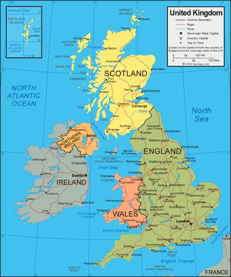 Political Map Of United Kingdom And Ireland Dulcea Konstance