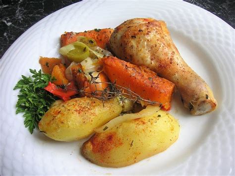 Kürbis Kartoffeln und Hähnchenkeulen vom Blech von Pndbärchen Chefkoch