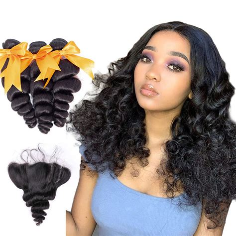 18 Inch Loose Wave Malaysian Hair Extensions Virgin Hair Bundles With