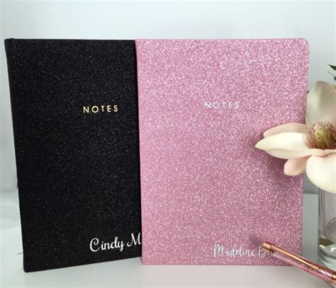 Personalised A5 Glitter Notebook
