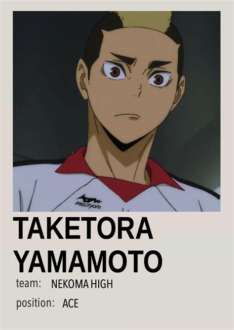 Haikyuu Taketora Yamamoto Mini Poster Haikyuu Anime Haikyuu